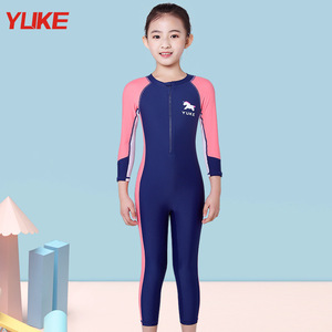 Novo Estilo Maiô One Piece das Meninas com Impressão Padrão Calças Inferior para Grande Médio Crianças Respirável Spandex/Nylon Estilo Coreano - Product Image 2