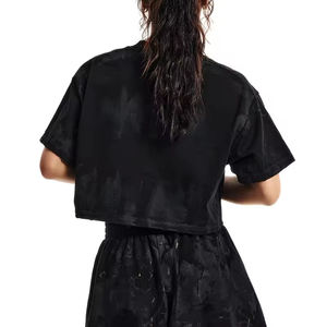 Haut de sport décontracté d'été 305G uni pour femme, style streetwear décontracté, teinture boue, coupe courte et ample, T-shirt sport pour femme - Product Image 6