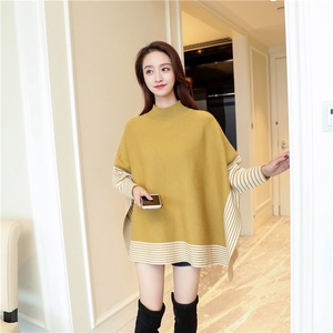 Nouveau châle en coton coréen automne 2024, manteau-cape, pull, <span class=keywords><strong>cardigan</strong></span> ample <span class=keywords><strong>mi</strong></span>-<span class=keywords><strong>long</strong></span> pour femmes - Product Image 3
