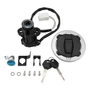 Kit de clés de contact, de serrure de réservoir et de bouchon de carburant TCMT compatible avec <span class=keywords><strong>Kawasaki</strong></span> Ninja 400 Z400 2018-2024, pièces de rechange pour moto XF-28109 - Product Image 1