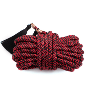 Игрушка для БДСМ: веревка для бондажа с кисточками, 10 м, полиэстер, красно-оранжевая, для вагинального использования - Product Image 3