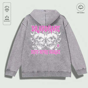 Sudadera con Capucha 100% Algodón Lavado con Estampado Gráfico de la Marca Death Before Disgrace, Multicolor - Product Image 5