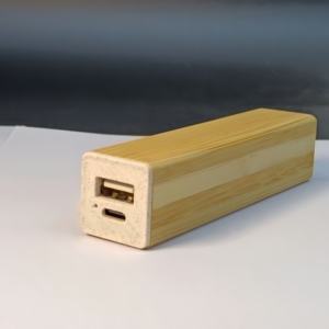 Mini Power Bank 2600mah d'urgence avec alimentation mobile en bois et en bambou. - Product Image 5