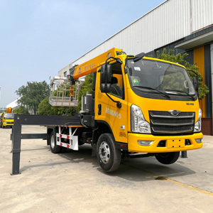 Hot Bán 6T Xe Tải Với Cần Cẩu Xe Tải Gắn Cần Cẩu Kính Thiên Văn Cánh Tay Thủy Lực <span class=keywords><strong>Knuckle</strong></span> Bùng Nổ Xe Tải Gắn Cần Cẩu Nhà Sản Xuất Cho Bán - Product Image 1