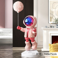 Nouveau Design Astronaute Sculpture Nature Taille En Fiber De Verre Cosmonaute Statue Pour Art Extérieur Décoration Ballon Astronaute