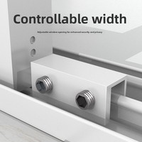 Limitador de Ventana Ajustable de Aleación de Aluminio con Diseño Contemporáneo para Ventanas Abatibles - Uso en Cocina, Dormitorio y Baño