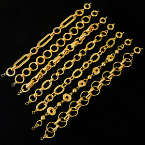 Fashionable Punk Hip Hop Chain <b>Bracelet</b> 21k <b>Gold</b> Plated Simple Chunky Link Ladies Jewelry for Daily Wear - Product Image 6