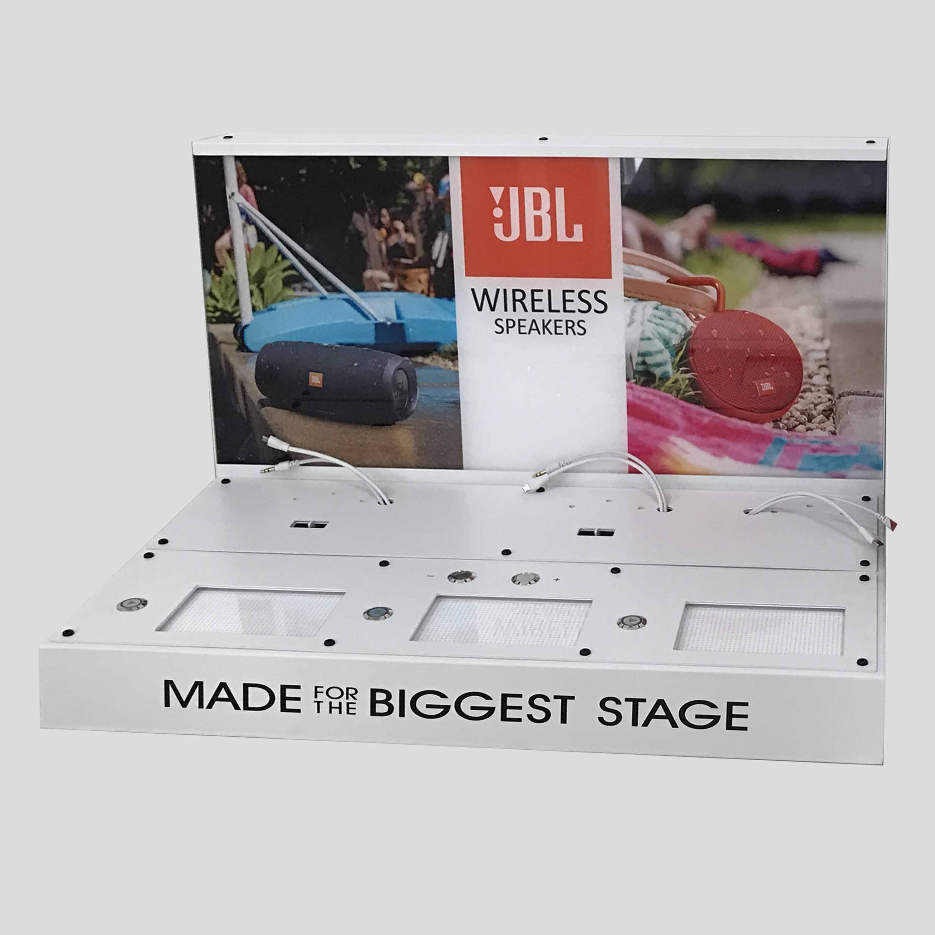 Acrylic Headphone Speaker Display Stand for Retail Shops-Modern Desktop Design with Customizable Color & Logo — view 3