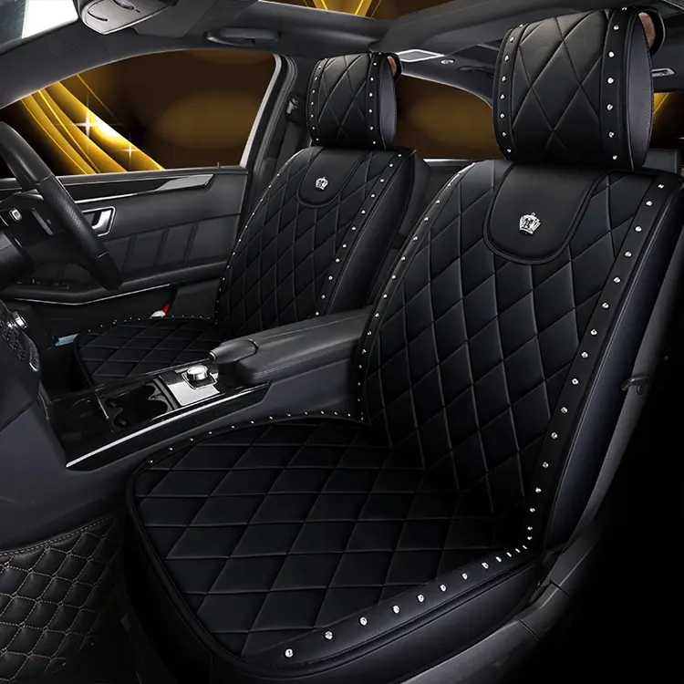 トヨタビッツカーシートカバー用のモダンなデザインのブラックダイヤモンドユニバーサルパーソナライズシートカバー