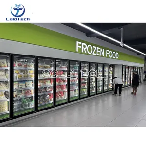 Supermercado Display Cold Storage Walk-in Cooler Room com porta de vidro