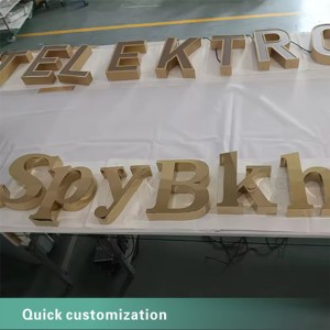 <span class=keywords><strong>Lettres</strong></span> 3D en acier inoxydable brillant personnalisées, symboles non lumineux en acier inoxydable pour bureau, entreprise, hôpital - Vente chaude - Product Image 4