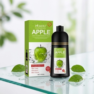 Shampoo colorant capillaire semi-permanent à base de plantes Jelsilk, couvre les cheveux gris, couleur noire naturelle longue durée pour tous les types de cheveux - Product Image 2