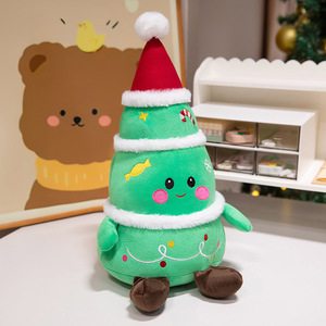 Jouets en peluche de Noël Père Noël Poupée en peluche Renne Animal en peluche Bonhomme de neige Ensemble d'animaux en peluche de Noël pour garçons et filles - Product Image 5