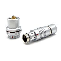 Connecteur auto-bloquant à poussoir métallique 5 broches EX-PRO série 1F S20F/S21F/S22F mâle demi-lune étanche IP65 aérospatial