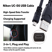 Cable USB para cámara Nikon UC-E6, cable de carga y transferencia de datos de 8 pines para cámaras digitales Nikon Coolpix, cable USB de repuesto
