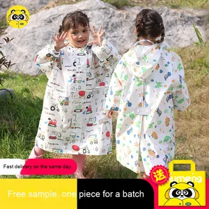 Impermeabile per Bambini Lungo e Completo con Protezione per Zaino, per Ragazzi e Ragazze, Studenti delle Scuole Elementari, Escursioni e Gite all'Aperto - Product Image 2