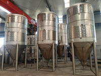 Cuve de Fermentation Multifonctionnelle à Double Enveloppe, Volume Personnalisé, en Acier Inoxydable pour Bière, Cidre et Vin de Fruits