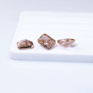 <strong>Morganite</strong> Pink Crushed Ice Cut Cubic Zirconia Octagon Cut <strong>Gemstone</strong> for Jewelry Making - Product Image 4