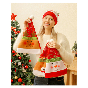 2025 Chất Lượng Cao <span class=keywords><strong>LED</strong></span> Santa Mũ Dành Cho Người Lớn & Trẻ Em Giáng Sinh Trang Trí Nhà Máy Mô Hình Cho Đảng Giáng Sinh Vui Vẻ Hat Đèn - Product Image 2