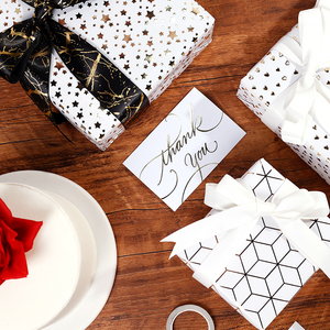 Wholesale 80g Birthday Hot Stamping ArtPaper <b>Tissue</b> 43*300cm Gift Luxury Custom Packaging <b>Wrapping</b> <b>Paper</b> Roll - Product Image 2