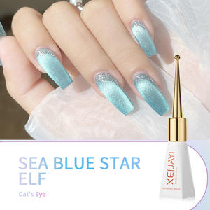 เจ<span class=keywords><strong>ล</strong></span>ทาเล็บแม่เหล็กคุณภาพสูง 10 มล. สีฟ้า 9D หรูหรา ยูวีเจ<span class=keywords><strong>ล</strong></span> LED รับผ<span class=keywords><strong>ล</strong></span>ิตแบรนด์ส่วนตัว ขายส่ง กาวติดทนนาน สำหรับงาน DIY - Product Image 5