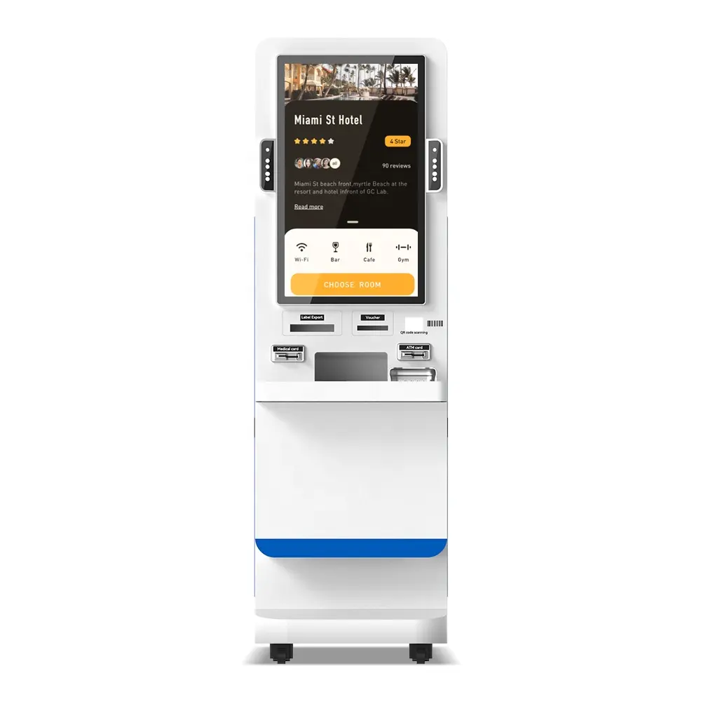 Supermarkt Zelfbestellende Kiosken Printer Machine Cashless Atm Ticketing Printing Kiosk Te Koop