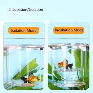 Caja de Cría de Plástico para Acuario, Incubadora de Peces de <span class=keywords><strong>Doble</strong></span> Capa para <span class=keywords><strong>Guppys</strong></span>, Peces Pavo Real, Aislamiento de Crías - Product Image 5