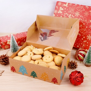 OurWarm Nouveau Design 12PCS Sacs d'emballage en papier pour gâteaux et biscuits avec fenêtre Noël 2.7x5.9x8.7 pouces - Product Image 4