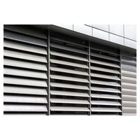 Elegantes Aluminium-Lamellenfenster mit Argonfüllung und Dreifachverglasung aus Eisenarmem Glas für den Innenbereich