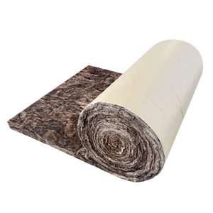 Manta aislante de fibra de vidrio Ecobrown, <span class=keywords><strong>aislamiento</strong></span> térmico y acústico para techos comerciales, rollo de lana de vidrio, cara Kraft - Product Image 1