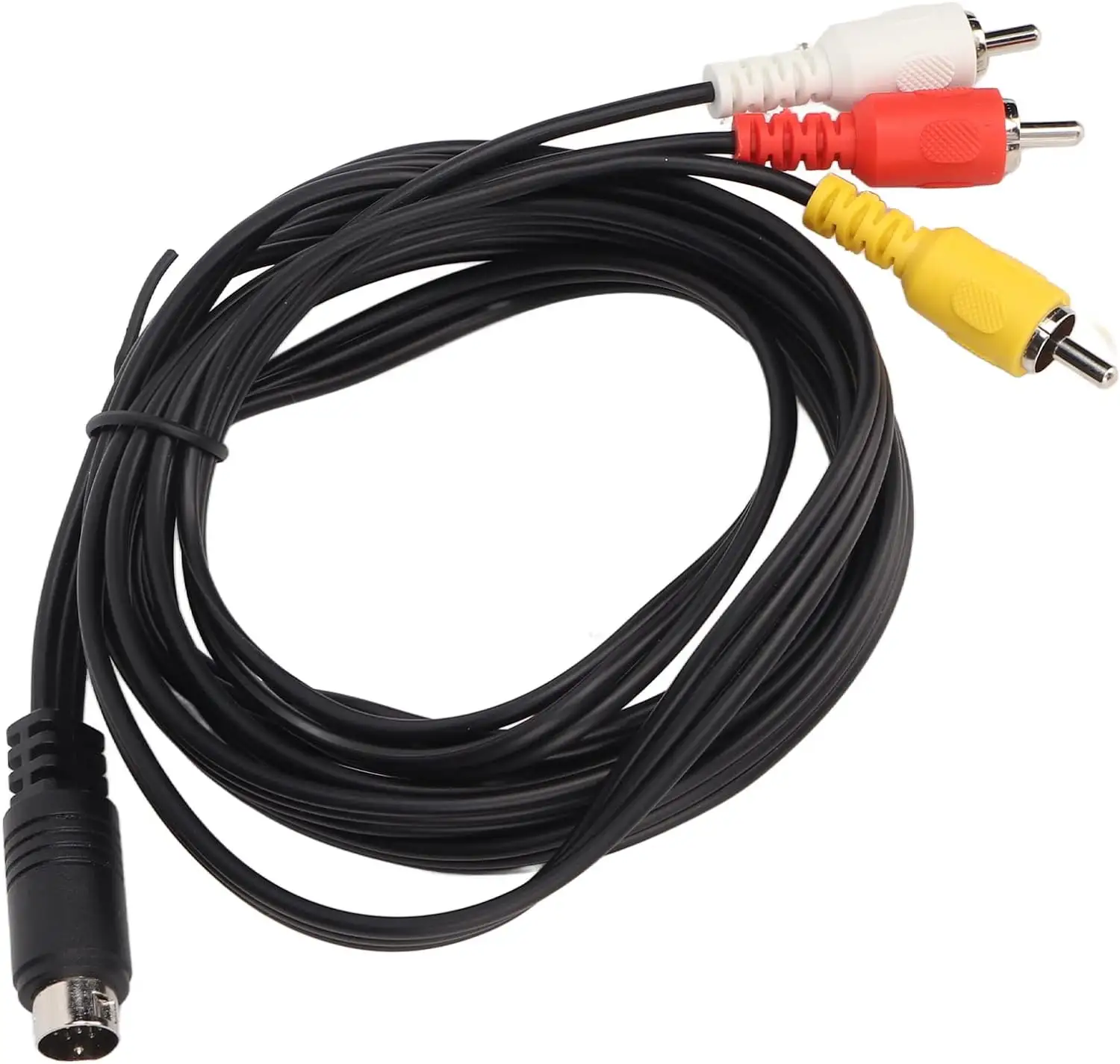 MIDI Mini DIN 9 Pin Male to 3 RCA Male Audio Video Composite Cable Stereo AV Wire Connection Wire Cable for Equipment Signal