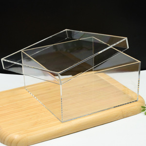 Boîte d'emballage haut de gamme transparente carrée en PS de qualité alimentaire, épaisse, 20 cm, pour cadeaux de festival - Product Image 1