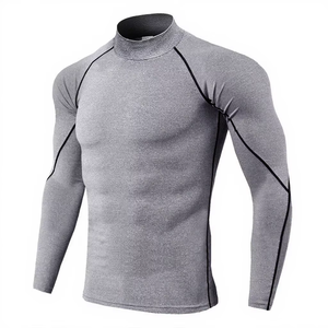 T-shirt de compression pour homme à manches longues, pour la course à pied, la gym, l'entraînement, vêtements de sport - Product Image 6