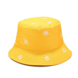 Nuevo Sombrero de Pescador Reversible con Bordado de Margaritas, Unisex, para Verano, Protección Solar, para Parejas, 100% Protección UV - Product Image 1