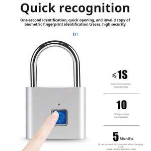 Candado de huellas dactilares de aleación de Zinc de alta seguridad <span class=keywords><strong>2025</strong></span> IP67 resistente al agua 10 Bloqueo de memoria de huellas dactilares - Product Image 4