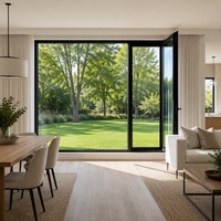 Fenêtres en aluminium avec verre bleu pour villa et balcon, résistantes au vent, pour le marché australien, à rupture de pont thermique