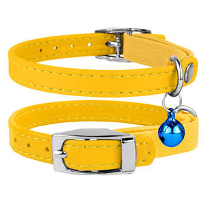 Personalizado de lujo ajustable Pu Faux <span class=keywords><strong>Leather</strong></span> <span class=keywords><strong>Cat</strong></span> <span class=keywords><strong>Collar</strong></span> de cuero - Product Image 5