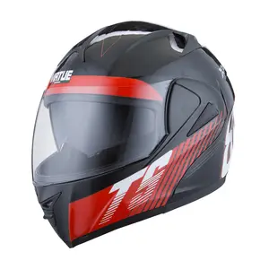 Casco abatible hacia arriba para motocicleta, Modular, de cara completa, negro/blanco, MD-808 de conducción segura, Virtue, XS/S/M/L/XL/XXL, ABS, ECE