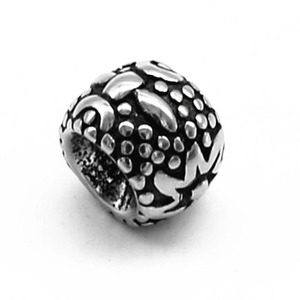 Separador cilíndrico de acero inoxidable Yunnique con diseño de girasol vintage envejecido para la fabricación de pulseras - Product Image 2