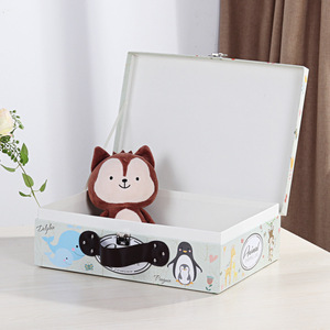Caja de embalaje personalizada para ropa de bebé, embalaje de cartón rígido con asa, para regalos, venta al por mayor - Product Image 3