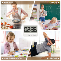 Nouveau minuteur numérique multi-usage pour laboratoire, cuisine, enfants, enseignants, cuisiniers, avec fonction de compte à rebours électronique, aimant, affichage visuel, étude chinoise, minuteur Pomodoro