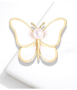 Broche Papillon en Alliage avec Panneau de Perles, Broche Insecte Papillon en Perles - Product Image 5