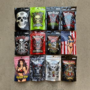 Wholesale Custom Printing Matte Resealable Food Packaging Ziplock Smell Proof Stand up Pouch 3.5g 7g 28g Mylar Zipper <b>Bag</b> - Product Image 4