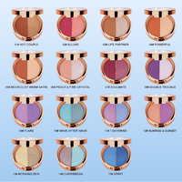 Palette d'ombres à paupières Matte Mauve & Shimmer Peach Soft Glam Metallic Finish Powder Form