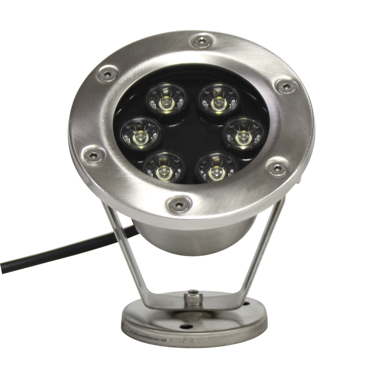 High Quality 6W 24V 304 Stainless Steel IP68 Led Underwater DMX Swimming Pool Light Dimmable