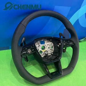 Fabricant de haute qualité pour <span class=keywords><strong>Audi</strong></span> S4 S5 Rs3 Rs4 Rs5 RS6 Rs7 Tt Q5 Q3 Q2 Q7 <span class=keywords><strong>Q8</strong></span> – Volant en cuir à fond plat Plug and Play, le plus vendu - Product Image 2