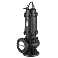 Wq Pompe submersible à grand débit vertical électrique non bloquante Pompe à eaux usées submersible de drainage des eaux usées