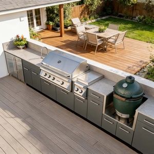 Nuova Tecnologia <span class=keywords><strong>Cucina</strong></span> da Esterno in Acciaio Inox 304, Set BBQ con Mobile da Giardino - Product Image 1