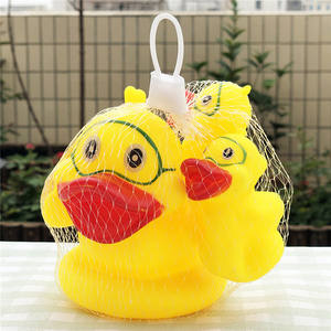 पदोन्नति 3pcs बच्चे बाथटब खिलौने फ्लोट लेटेक्स रबर पशु बच्चों के लिए सेट सिलिकॉन डाइविंग स्नान बतख - Product Image 6