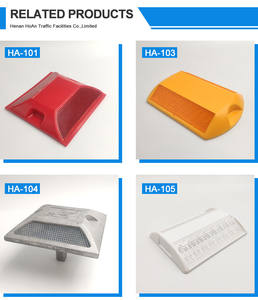 HOAN <span class=keywords><strong>HA</strong></span>-102, espárrago reflectante de plástico ABS para carretera, blanco, rojo, carretera, no requiere energía, suelo, seguridad vial, marcador de entrada - Product Image 6